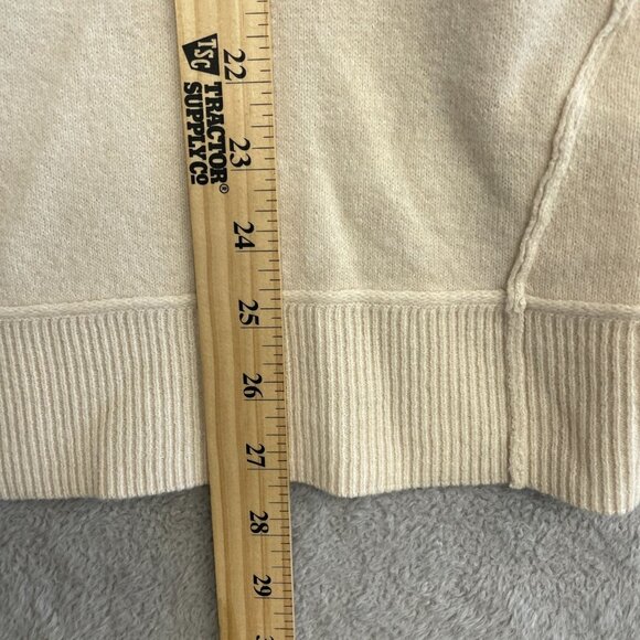 NWOT Lucky Brand Women's XL Cream V-Neck Sweater Relaxed Fit Soft Knit - Picture 4 of 10